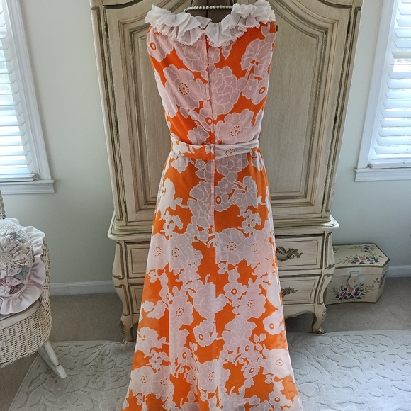 STUNNING 1970S "MISS ELLIETTE" CALIFORNIA MAXI DRESS! LOVELY! - Picture 13 of 17